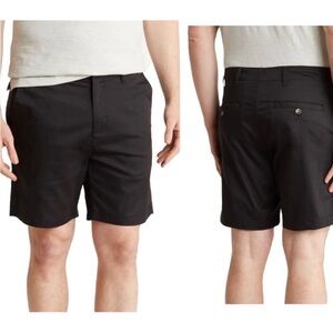 NWT Slate & Stone Men's Jet Black 7" Easy Cotton/ Nylon Chino Shorts Size 36 NWT